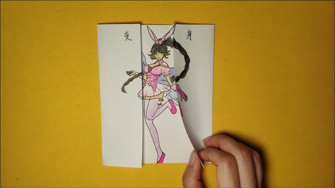 如何用一张纸手绘斗罗大陆小舞升级变身模样展开秒变翅膀好惊艳