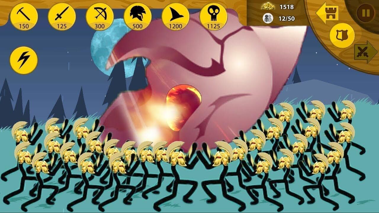 火柴人战争遗产派出红色银甲巨人敌军的狮鹫大帝也被打败阿赐