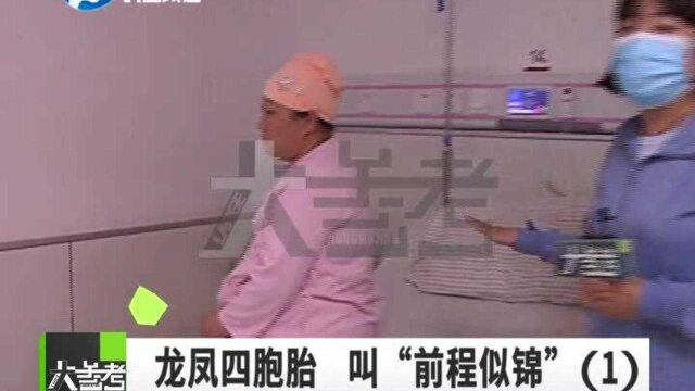 河南新乡,一产妇三胎生下龙凤四胞胎,取名“前程似锦”!三男一女!(1)