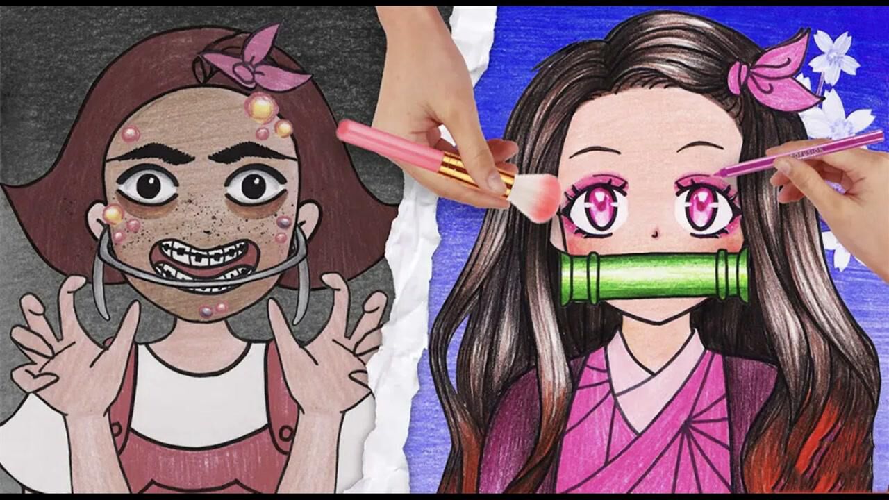 趣味定格动画:小红最近迷上了复古妆