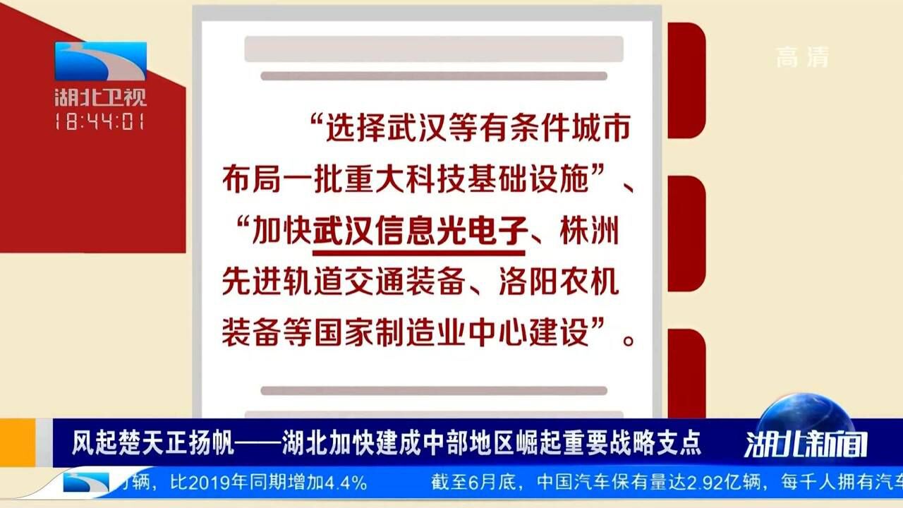 风起楚天正扬帆——湖北加快建成中部地区崛起重要战略支点