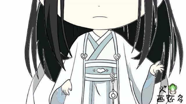 绘画手绘陈情令蓝湛蓝忘机绘制q版魔道祖师独爱蓝湛