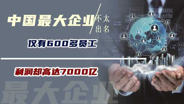 我国最大的央企,仅有600多员工利润却高达7000亿,多年来却不太出名