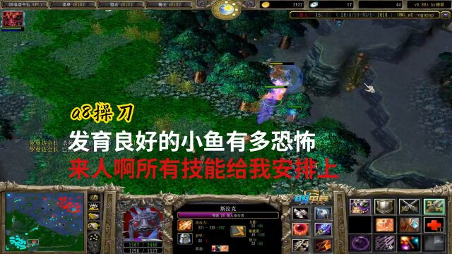 DotAOMG:a8操刀,炽魂+决斗小鱼,发育良好的小鱼就是杀人机器