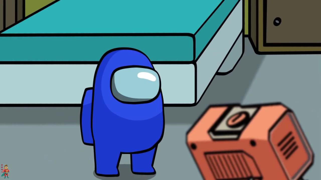 amongus太空狼人杀太空人小蓝抱着照片怀念亲人