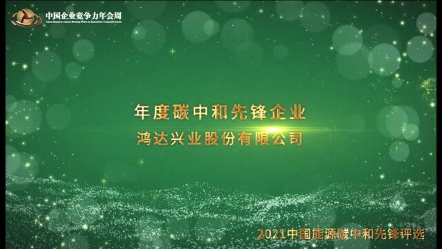 2021年度碳中和先锋企业 鸿达兴业股份有限公司