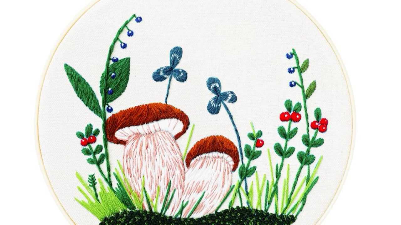 蘑菇图案刺绣教学视频(h402 )_腾讯视频