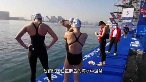 国家游泳队下水训练，全红婵随队轻松打卡，丝毫不惧“跳海”比赛