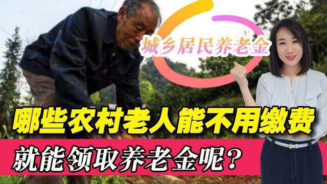 国家会给农民统一发放养老金吗?哪些人不用缴费,就能领养老金呢