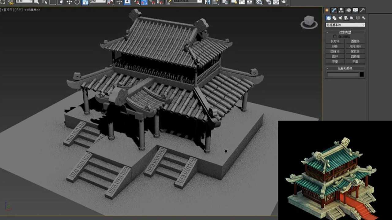 【3dmax场景建模】古风房子场景建模教程。3d建模基础教程_高清1080P在线观看平台_腾讯视频