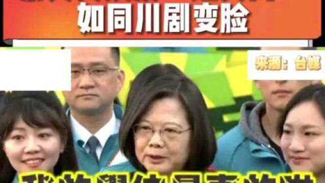 蔡英文谈及“论文门” 如同川剧变脸