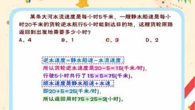 小学数学典型应用题之【行船问题】