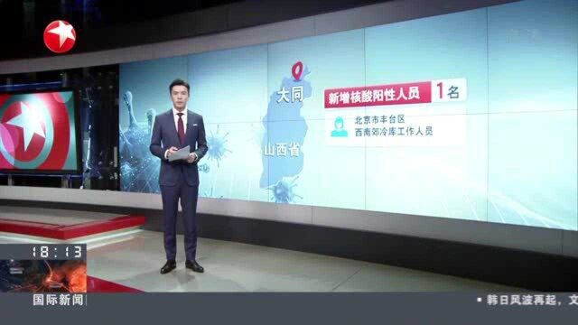 山西大同:新增1名核酸阳性人员