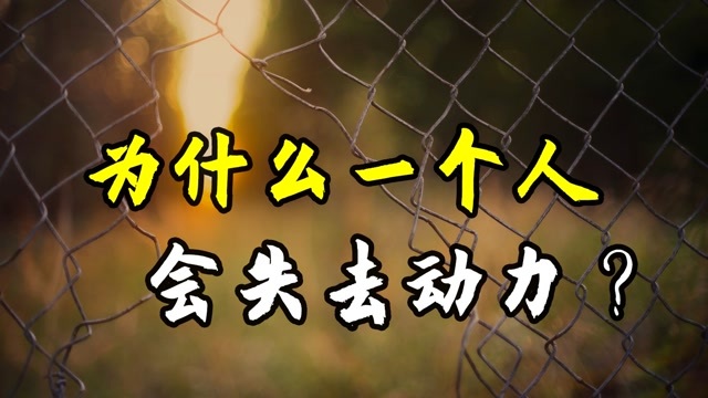 为什么一个人会失去动力?为什么你觉得自己不行?