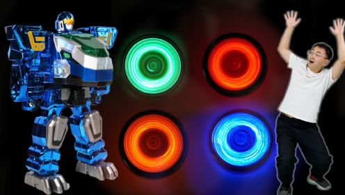 超炫酷的发光陀螺 电镀闪耀版心奇爆龙战车5玩具