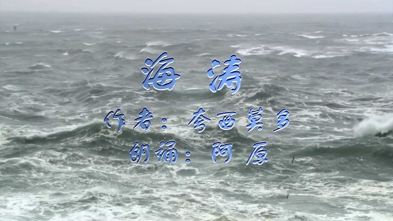 意大利诗人夸西莫多的诗《海涛》,温情,浪漫又充满哀愁的爱情诗