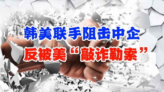 韩美联手阻击中企,反被美“敲诈勒索”