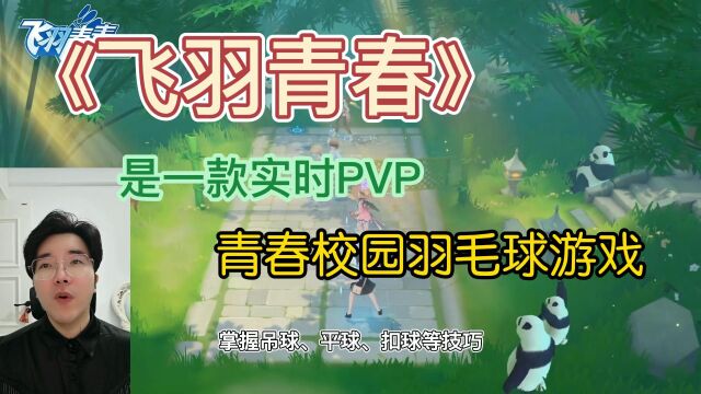 《飞羽青春》是一款实时PVP青春校园羽毛球游戏