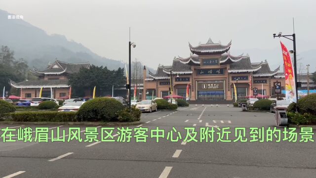 2022年1月上旬,在四川峨眉山风景区游客中心及附近见到的