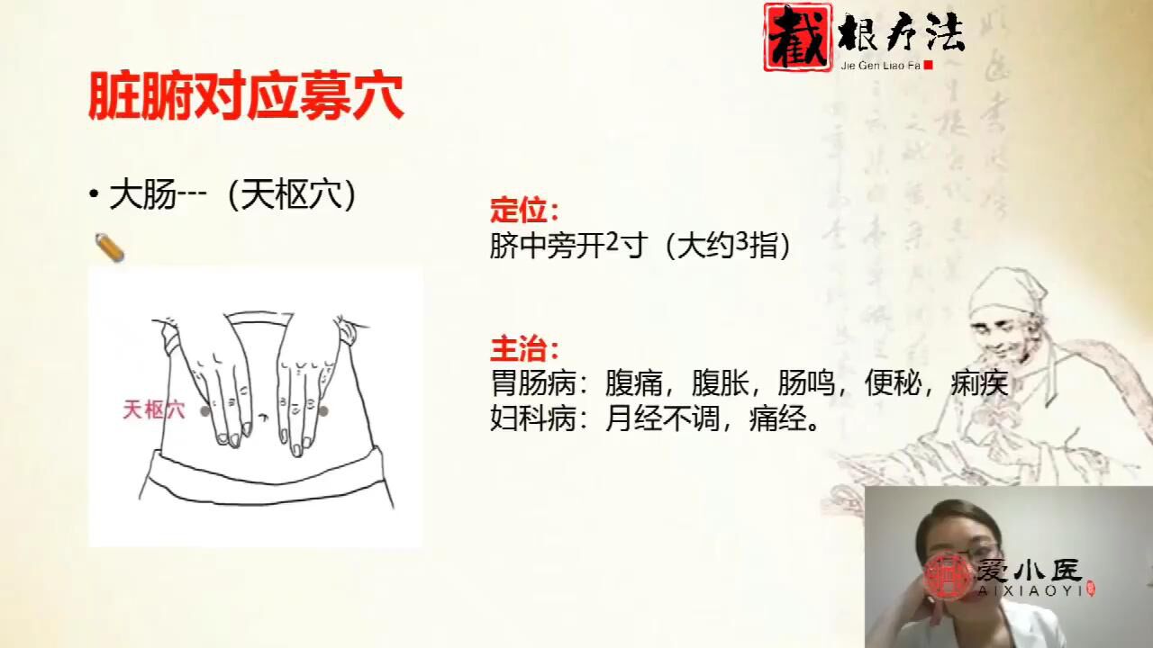 天枢穴(便秘、腹泻)一穴两用,肚脐旁开两寸_腾讯视频