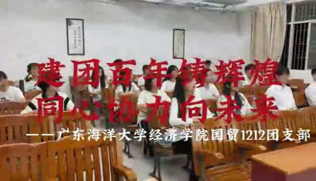 广东海洋大学经济学院国贸1212活力在基层“建团百年铸辉煌,同心协力向未来”