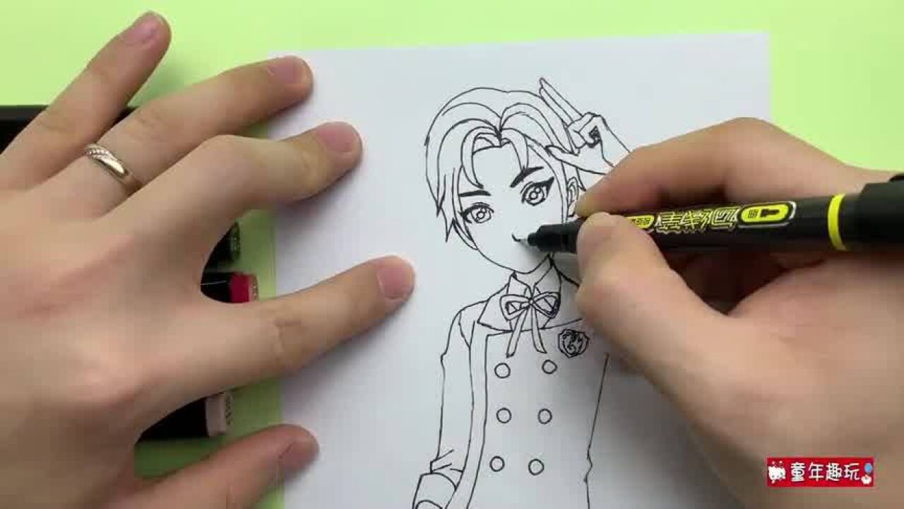 手绘菲梦少女紫色皇后组合的队长叶希,她有点酷,又帅气