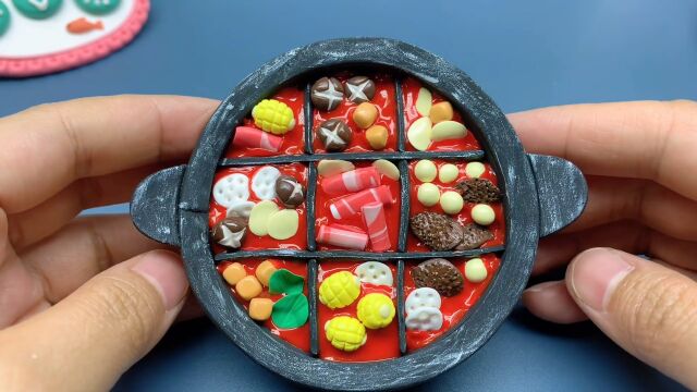 粘土教程 做一个美味的九宫格火锅