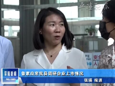 【视频新闻】鲁家焱来我县调研企业上市情况