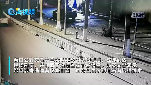 骑电动车撞人后逃逸,海口全城寻肇事者!