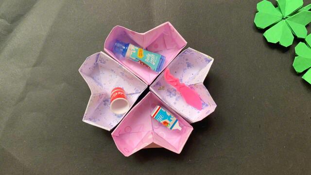 折纸:爱心收纳盒,让你的小物件归个类