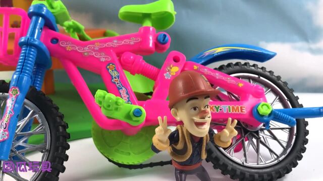 熊出没玩具系列,光头强会修自行车吗