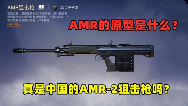 AMR的原型是什么枪?真是中国的AMR2狙击枪吗?