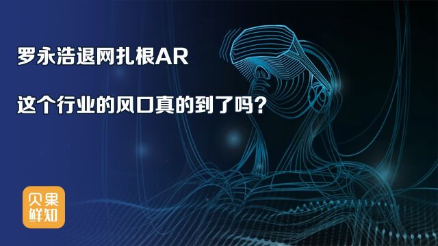 AR到底是个啥?年出货量仅有28万台,大企业却都看好AR?