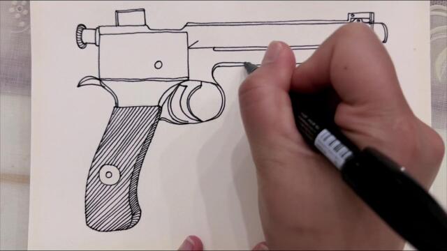 简笔画:小男生最爱的枪