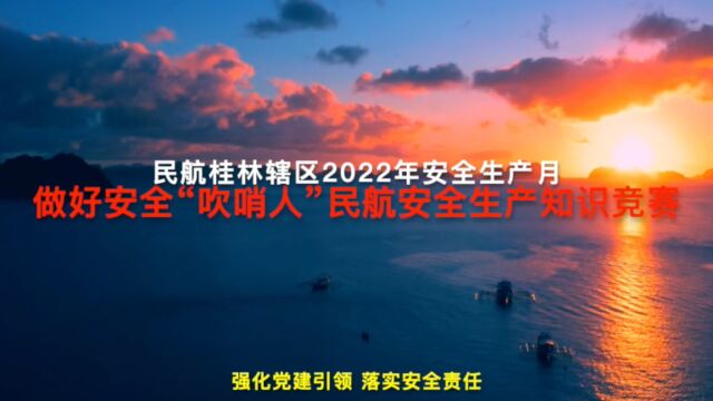 民航桂林辖区2022年安全生产月做好安全“吹哨人”民航安全生产知识竞赛