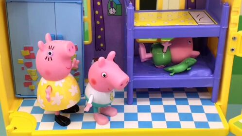 小猪佩奇之刷牙洗脸睡觉的过程,做一个讲卫生,早睡觉的好宝宝