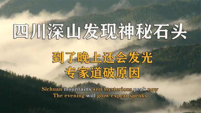 四川深山发现神秘石头,一到晚上还会发光,专家道出了其中原因