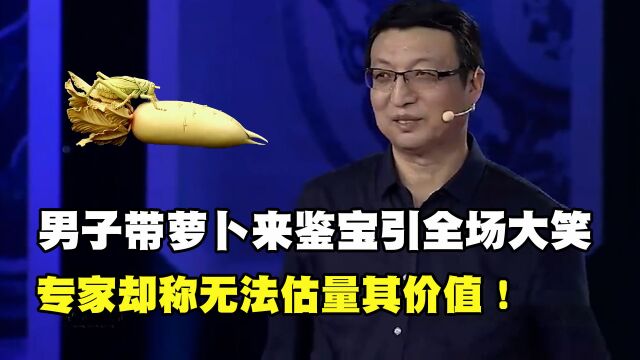 男子带萝卜来鉴宝,引得全场哄然大笑,专家却称无法估量其价值!