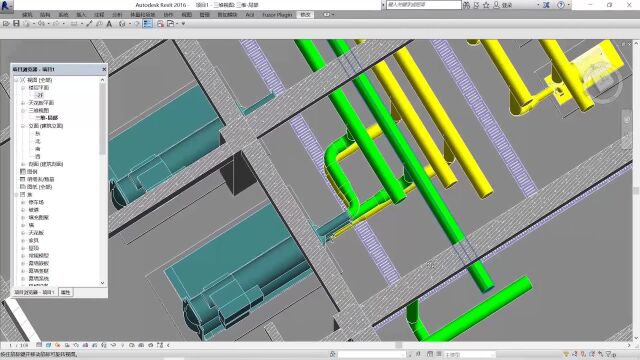 Revit应用教程 实战预制机房每日一战 复制建立另一台冷水机组支管