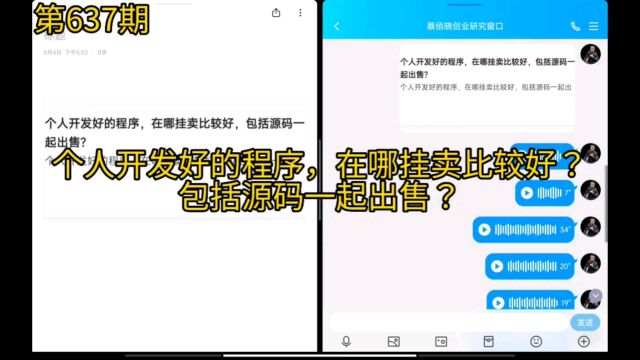 个人开发好的程序,在哪挂卖比较好?包括源码一起出售?