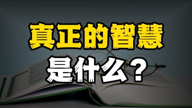 什么才是真正的智慧,培养智慧,让自己变得理智而通透