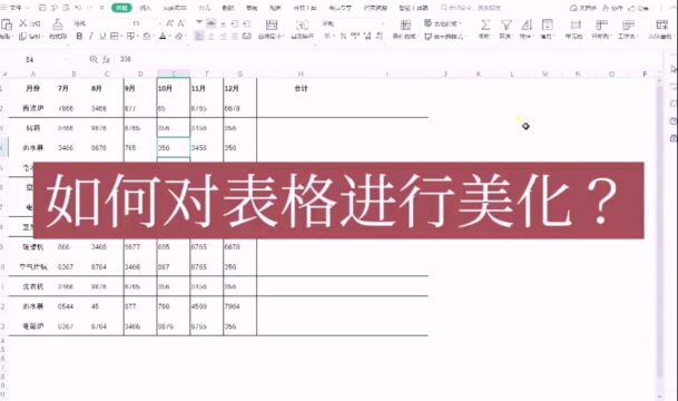 美化表格你会几招?