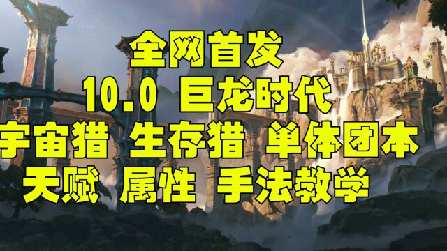 魔兽世界巨龙时代10.0 生存猎一键宏 属性 天赋团本单体手法教学