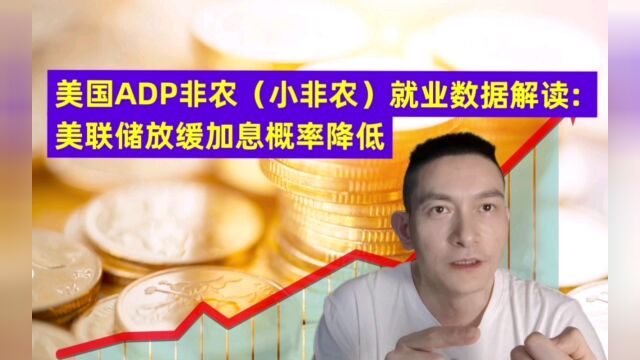 美国ADP非农(小非农)就业数据解读: 美联储放缓加息概率降低