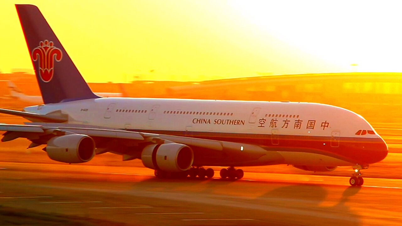 挥手告别!南航“五胖子”空客A380客机完成执飞生涯最后一趟航班_高清1080P在线观看平台_腾讯视频