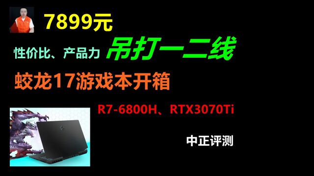 中正评测:机械革命蛟龙17游戏本,RTX3070Ti、R76800H