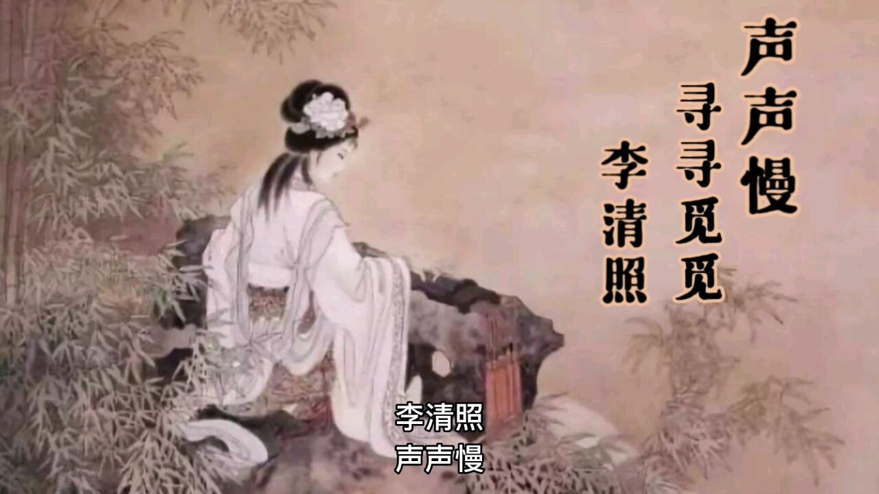 宋词-声声慢-李清照-寻寻觅觅_高清1080P在线观看平台_腾讯视频