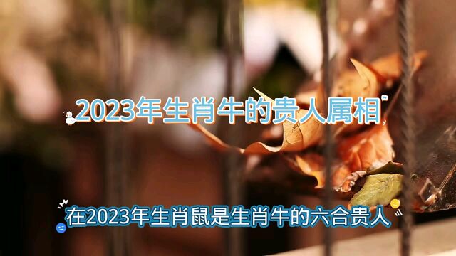 2023年生肖牛的贵人属相