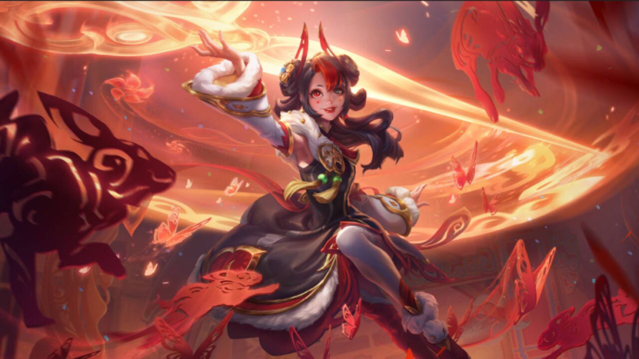 【英雄联盟手游】玉兔呈祥系列:剪胜裁春 格温 技能展示