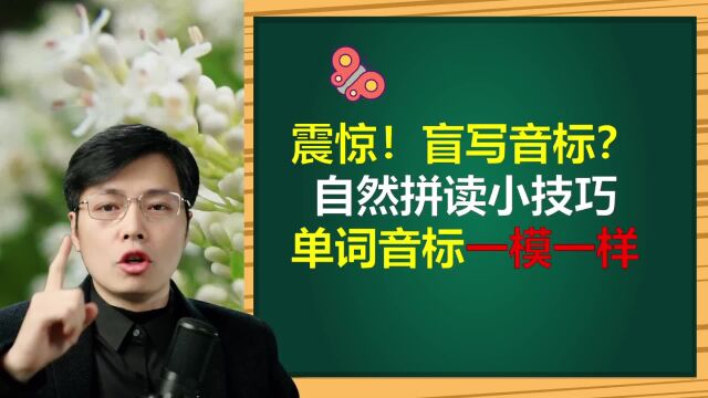 自然拼读小技巧?见英语单词速写音标,巧学8个英语词汇